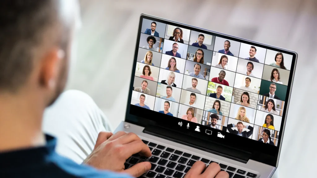 people attend zoom meeting or webinar